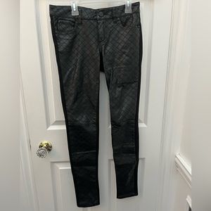 Aqua leather pants